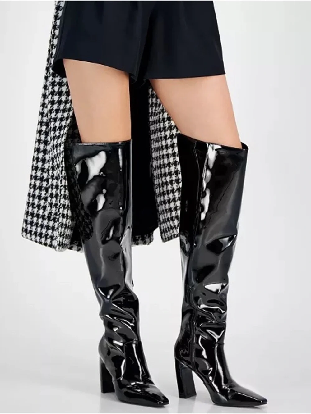 INC Orisa Over-The-Knee Boots in Black Patent, Size 9.5, NEW in Box